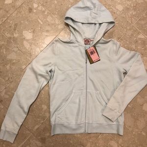 NWT Juicy Couture Baby Blue Fleece Zipup Hoodie